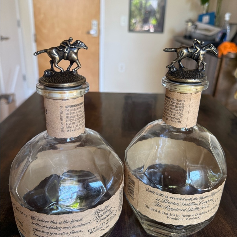 Blanton's Bourbon Bottles with Horse Stoppers